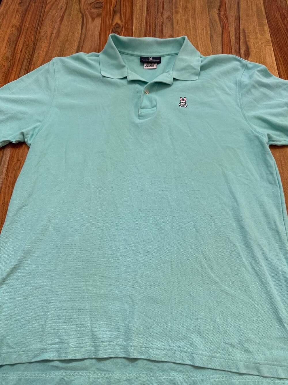 Psycho Bunny Classic Pique Polo Shirt in Light Aqua Sz 8